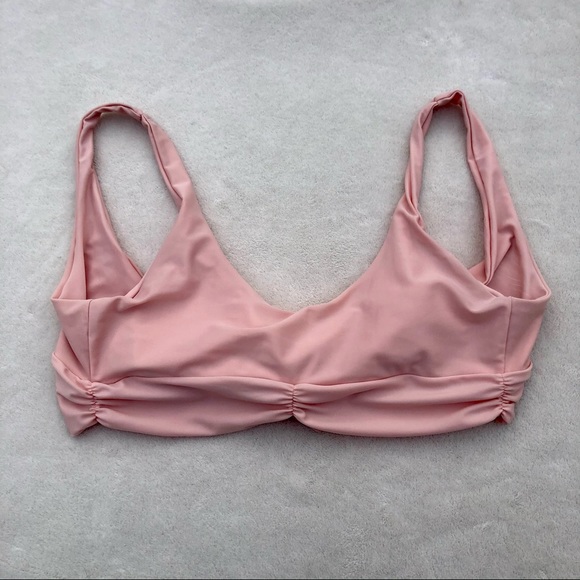 Shein Crop Top Peach Juniors Pleated - Picture 1 of 7